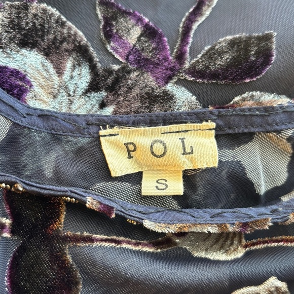 POL Velvet Floral Tank Top Fairycore Goth Woman’s Size Small - Picture 7 of 9